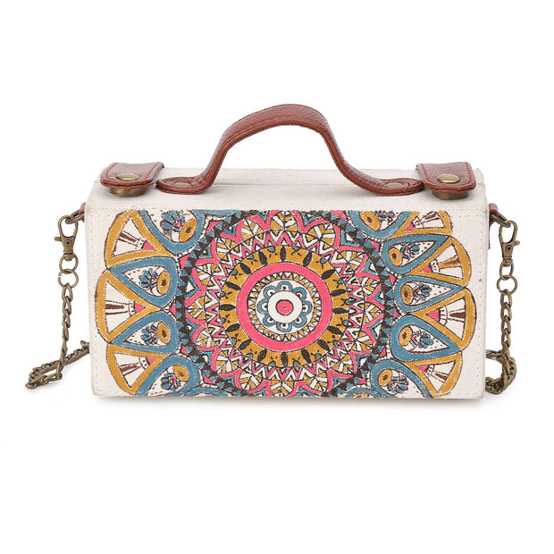 Mandala Handpainted Clutch Bag ,, gonecasestore - gonecasestore