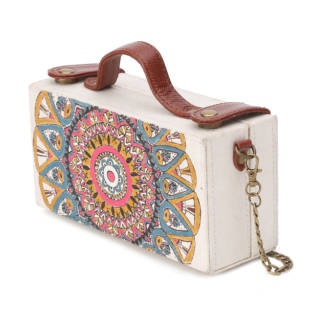 Mandala Handpainted Clutch Bag ,, gonecasestore - gonecasestore