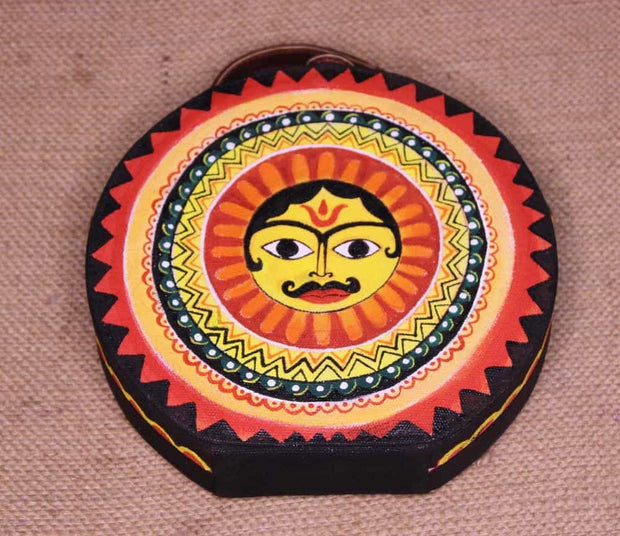 Madhubani Sun Handpainted Sling Bag ,sling bag, gonecasestore - gonecasestore