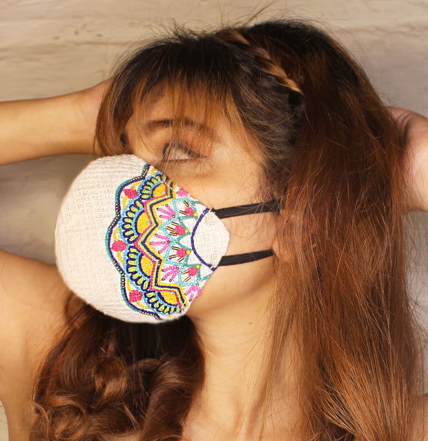 Mandala Embroidered Mask ,sling bag, gonecasestore - gonecasestore