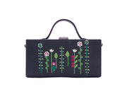 Baagecha hand embroidered vegan leather clutch bag for women