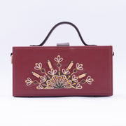 Mandala hand embroidered clutch bag