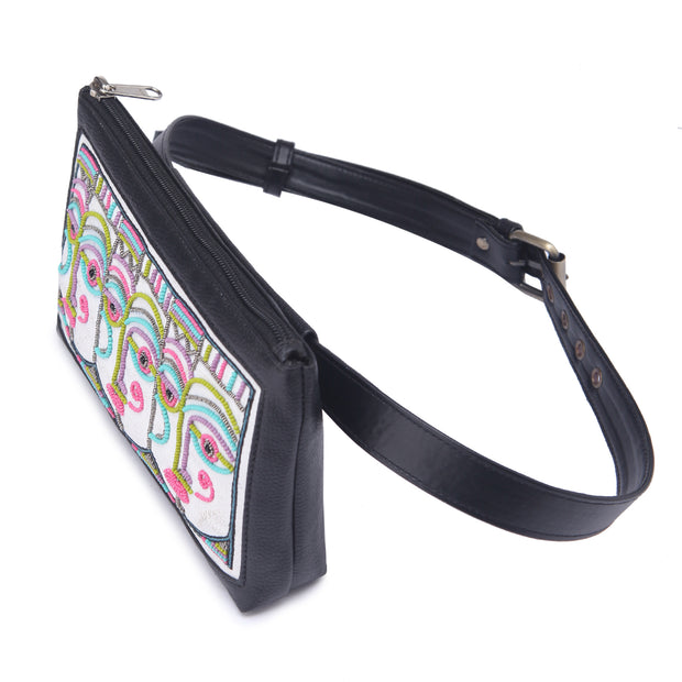 buy online hand embroidered bags, embroidered traveling bags, Anokhi hand embroidered belt bags