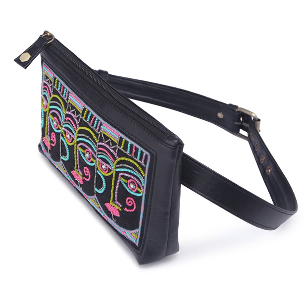 buy online hand embroidered bags, embroidered traveling bags, Anokhi hand embroidered belt bags