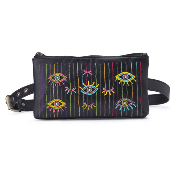 Order Online Evil eye embroidered belt bag- gonecase.in