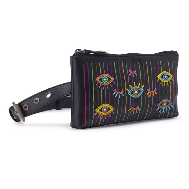 Order Online Evil eye embroidered belt bag- gonecase.in