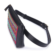 order online Pink Dhaka embroidered belt bag- gonecase.in