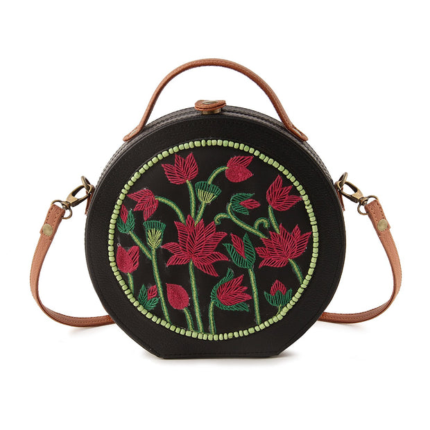 Pichwai Embroidered Sling Bag ,sling bag, gonecasestore - gonecasestore