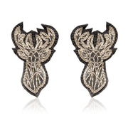 Deer Silver Zari Earrings ,Earrings, gonecasestore - gonecasestore