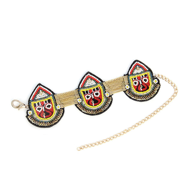 Jagannath Hand Embroidered Choker ,Necklines, gonecasestore - gonecasestore