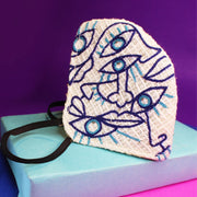 Modern Art Embroidered Mask ,sling bag, gonecasestore - gonecasestore