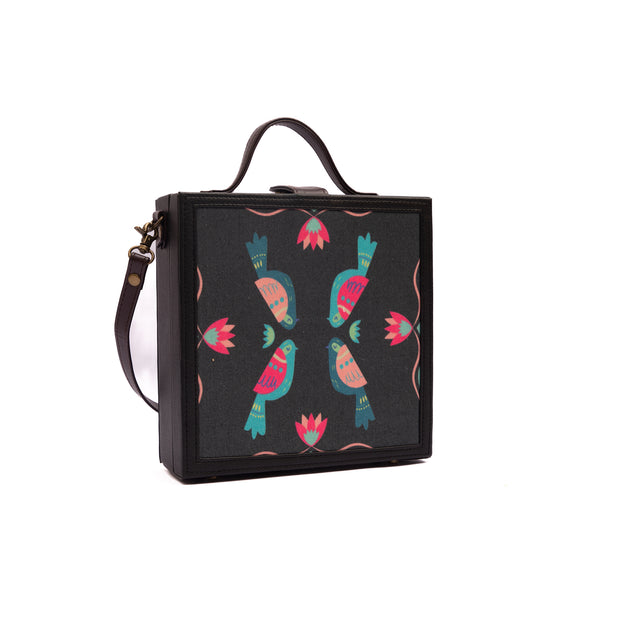 Peacock printed briefcase bag by gonecase