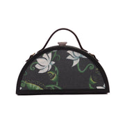 Pichwai printed semi circle clutch bag 