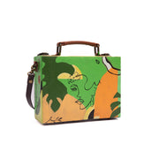 Tropical hand painted sling bag