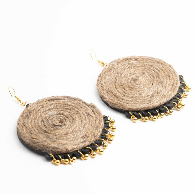 Jute Earrings ,Earrings, gonecasestore - gonecasestore