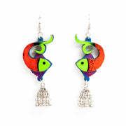 Hand Painted Fish Earring ,Earrings, gonecasestore - gonecasestore