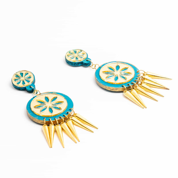 Handpainted Spike Earrings ,Earrings, gonecasestore - gonecasestore