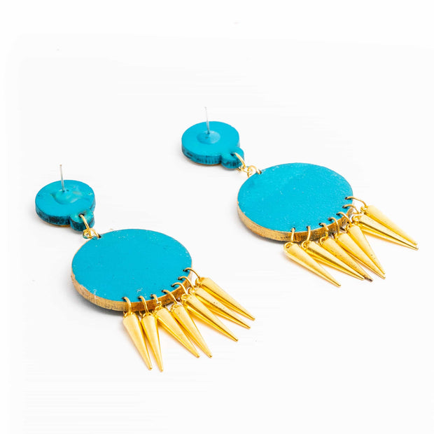 Handpainted Spike Earrings ,Earrings, gonecasestore - gonecasestore