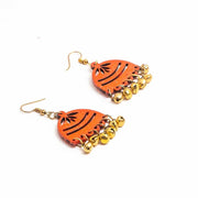 Handpainted Jhumki Earring ,Earrings, gonecasestore - gonecasestore