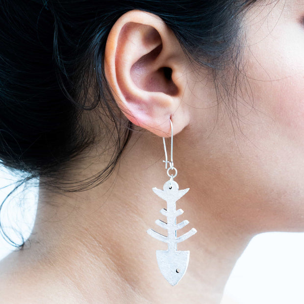 Fish Bone by Gonecase ,Earrings, gonecasestore - gonecasestore