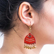 Handpainted Jhumki Earring ,Earrings, gonecasestore - gonecasestore