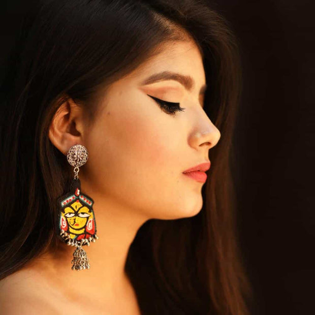 Handmade Jamini Roy Earring ,Earrings, gonecasestore - gonecasestore