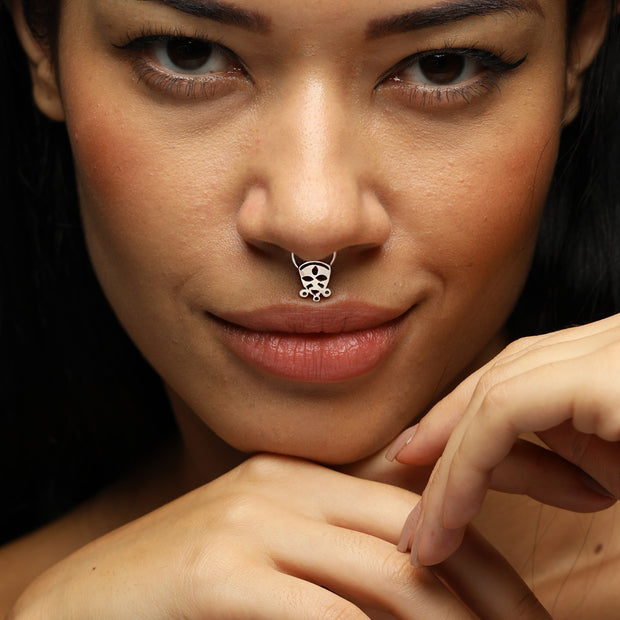 Order online Monkey Sterling Silver Septum Nose Pin- gonecase.in