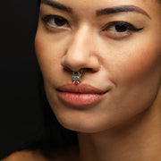 Order online Nazar Battu Hand-Painted Sterling Silver Septum Nose Pin- gonecase.in