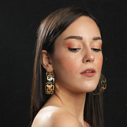 Order online Abstract brass hoops earring- gonecase.in